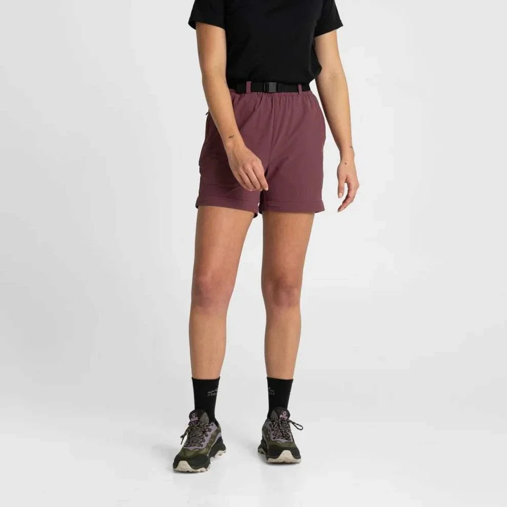 Zorali Women's Dusty Rose Convertible Hiking Pants Zip Off Shorts Size 6 Berry